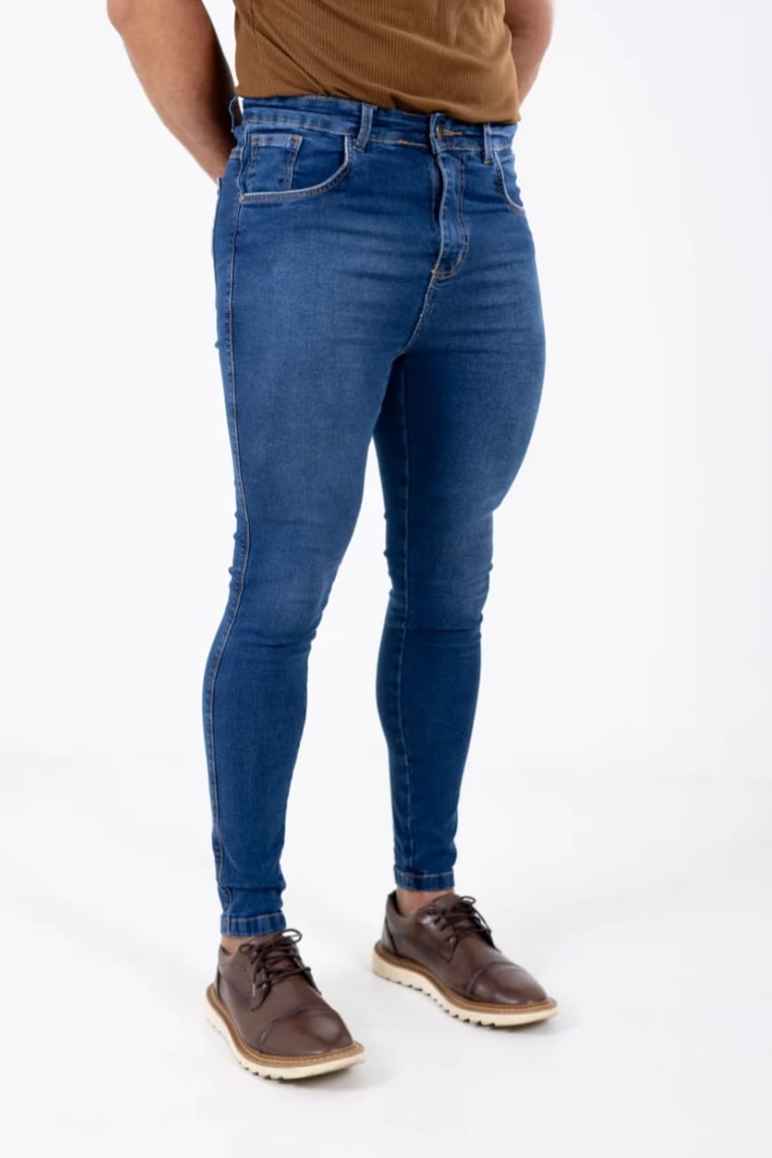 Calça Jeans Skinny Azul Médio — foto 5